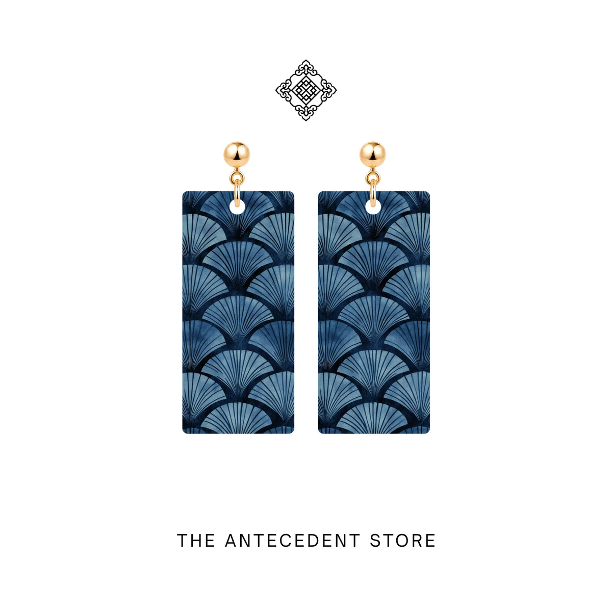 THE ANTECEDENT STORE | Fan Earrings In Blue
