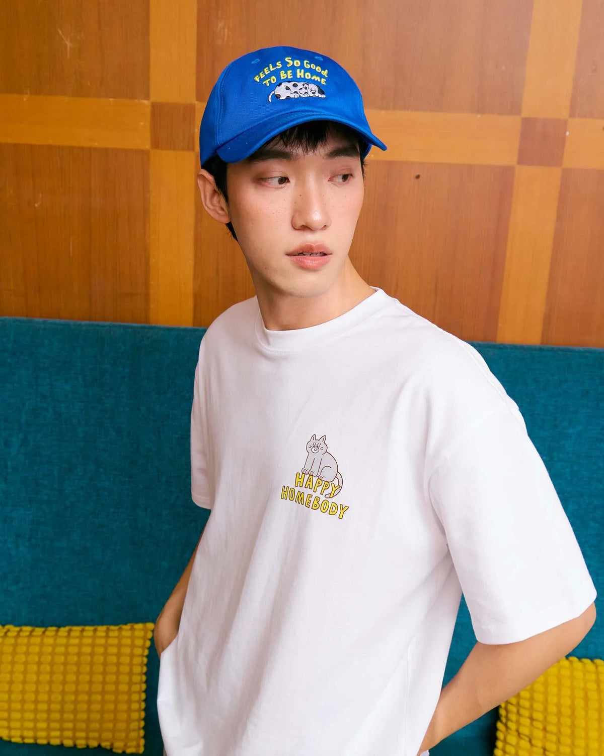 TALKING TOES | Happy Homebody Oversized Tee | White