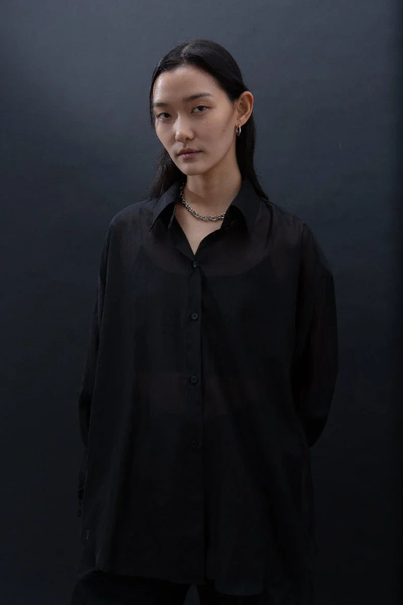 SAERO COLLECTIVE | Malgeun Tencel Shirt | Black