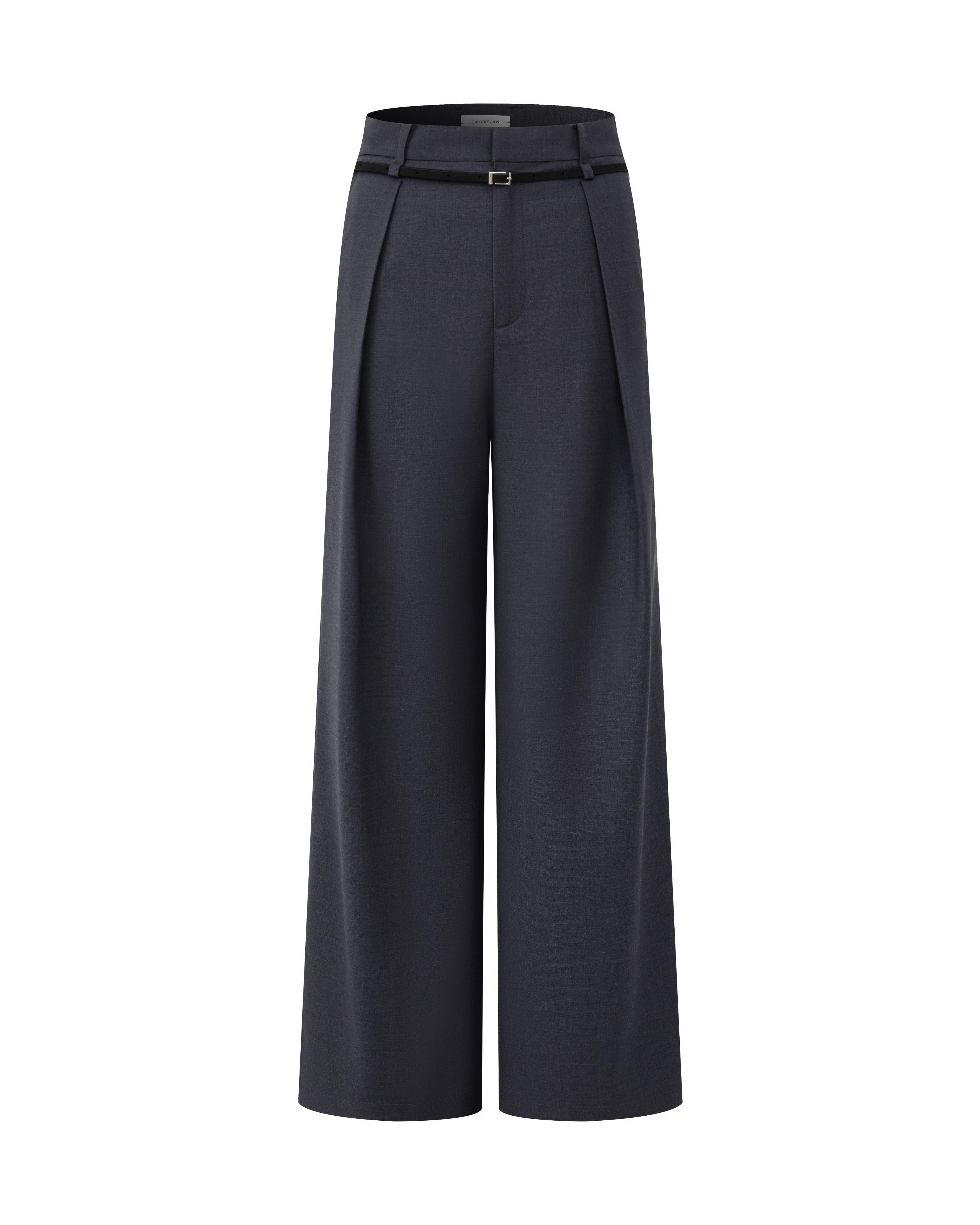 LAYERPLAN | Tirra Pleated High-Waist Trousers