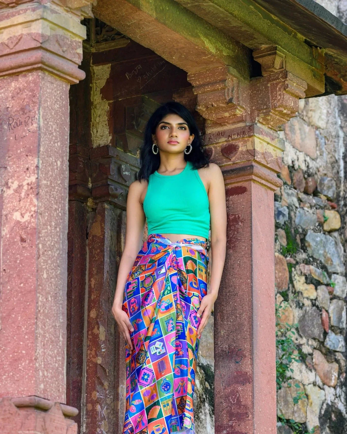 PHOTO PHACTORY | Jiwas Wrap Skirt | Heritage Mosaic Skirt