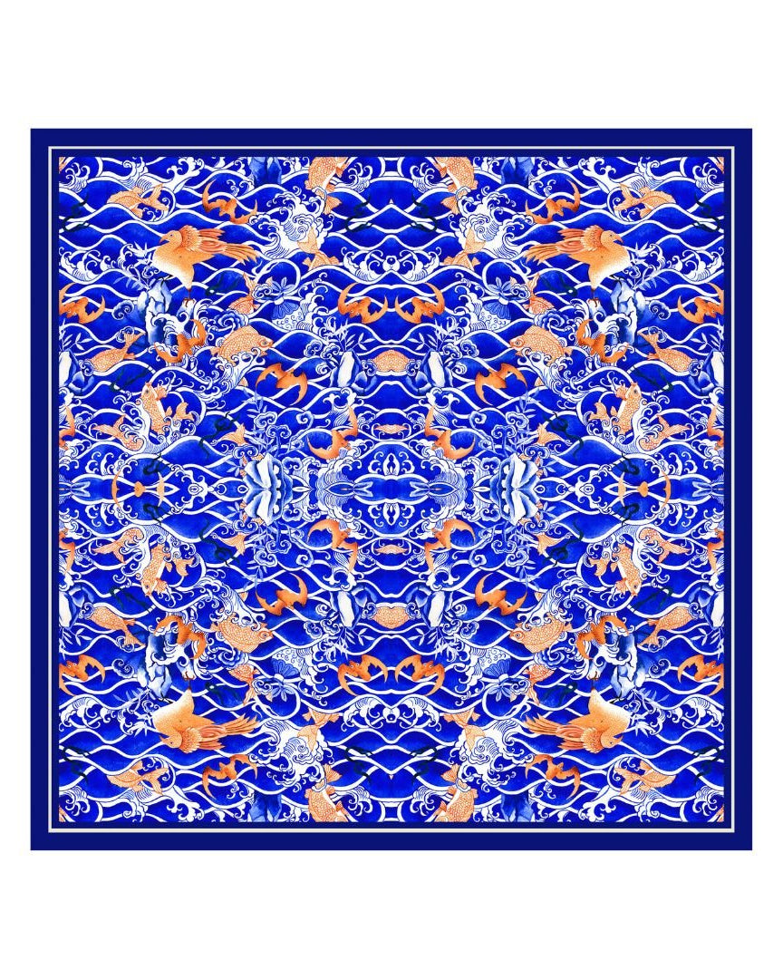 SINGLAPA | Waves Pocket Square