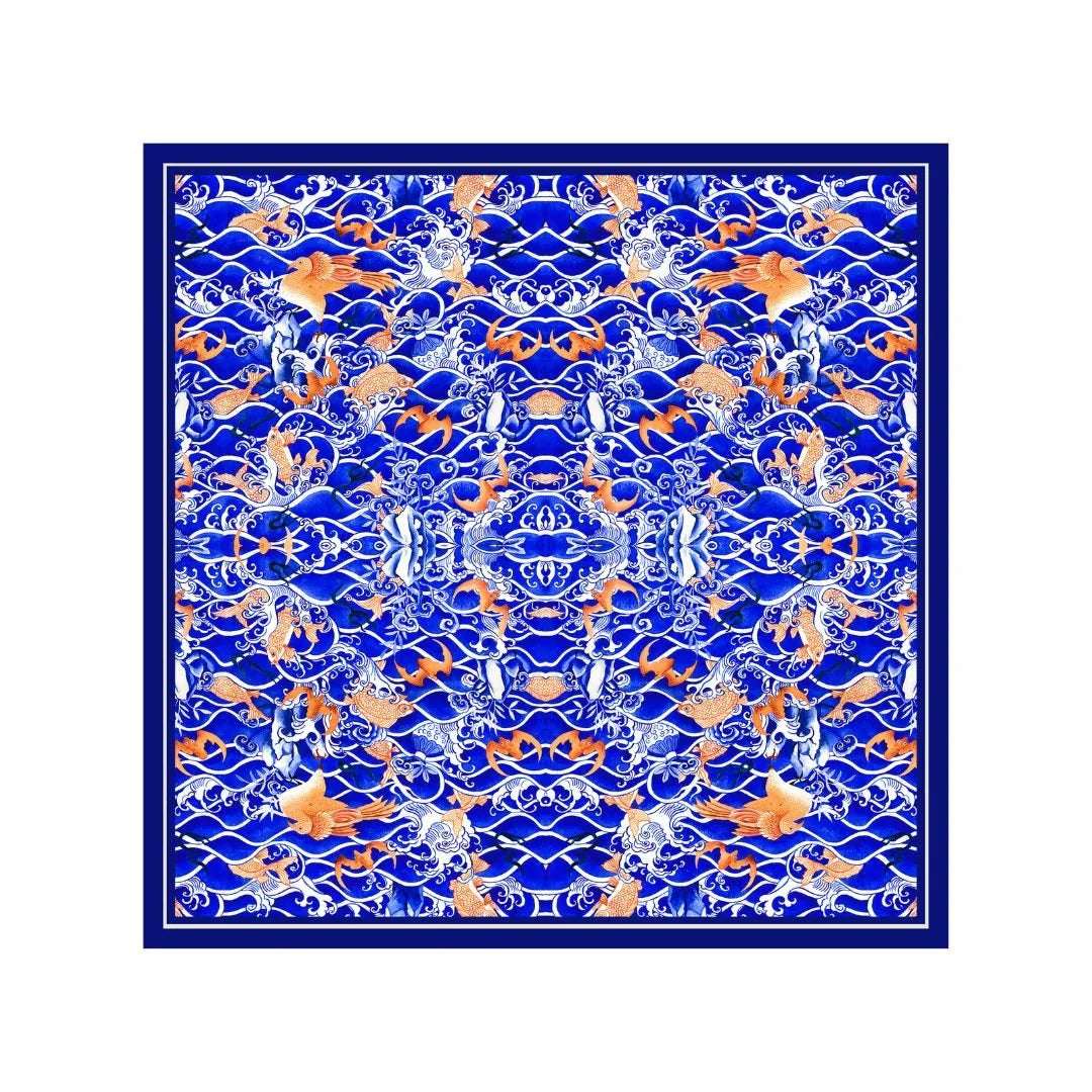 SINGLAPA | Waves Pocket Square