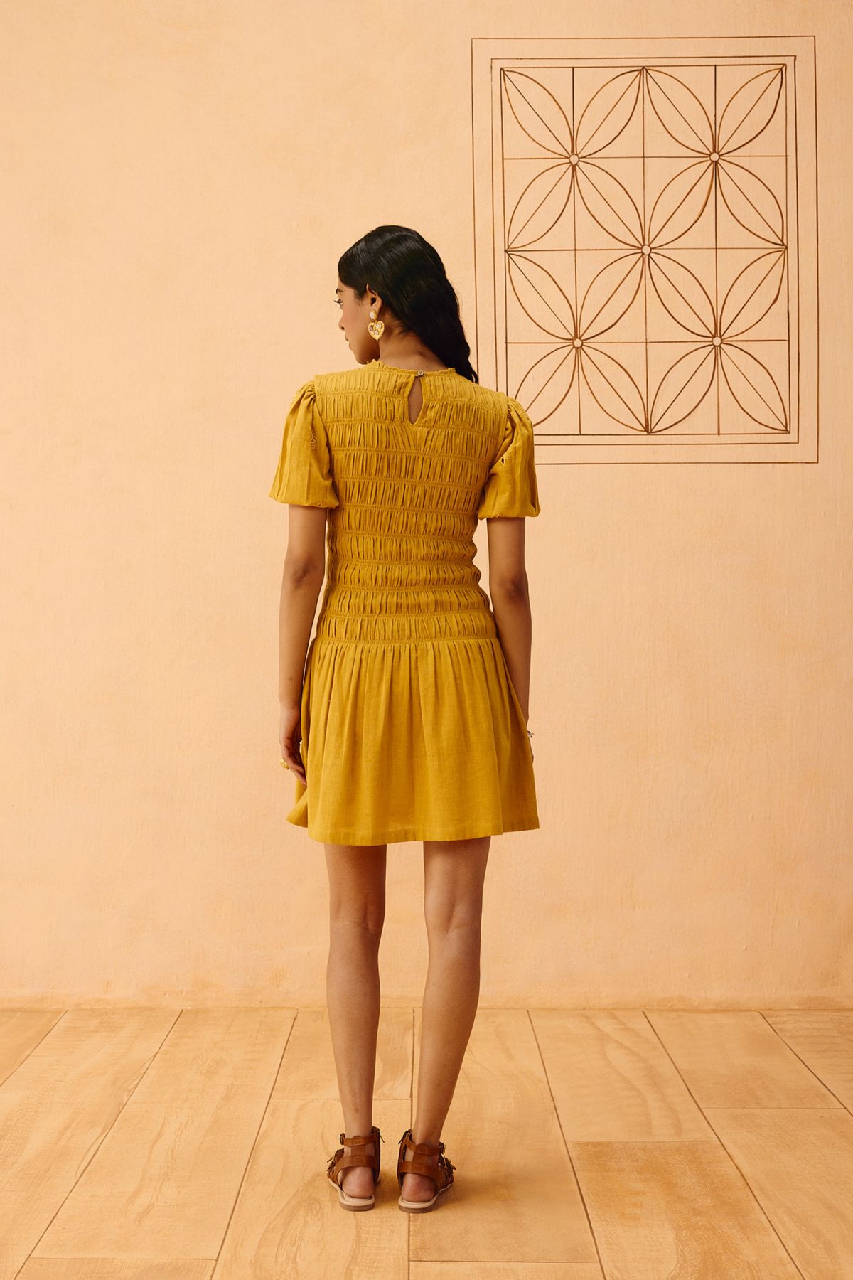 SUI | Golden Glow Kala Cotton Dress