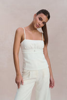 EMVY | Layla Padded Top - White
