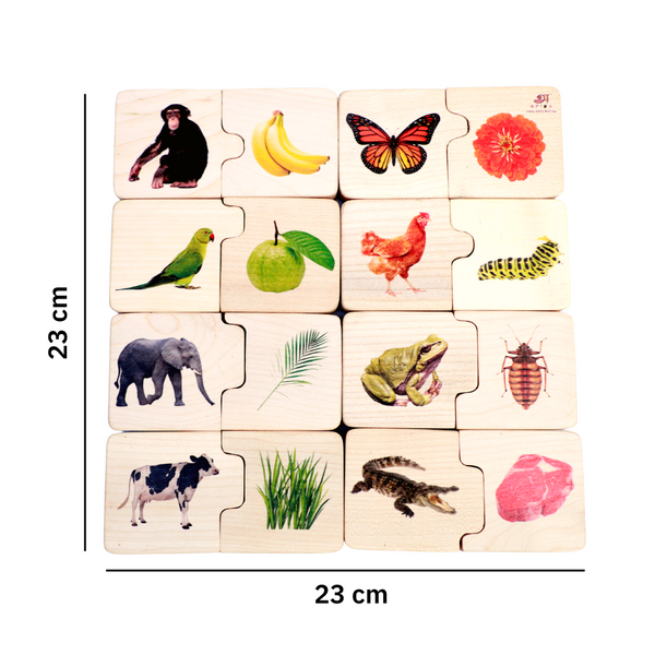 NIMBU | Chunky Wooden Puzzle - Feed the Animals
