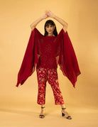 JINDER'S | Cherry Red Kaftan