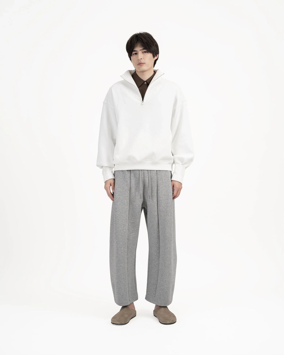 GRAYE | Quarter Zip Pullover - White