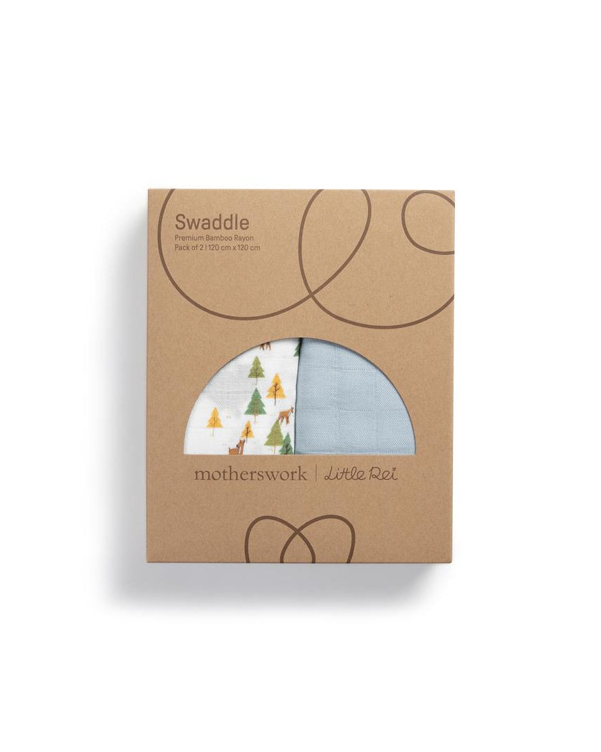 LITTLE REI | Bamboo Swaddle Blanket 2pc