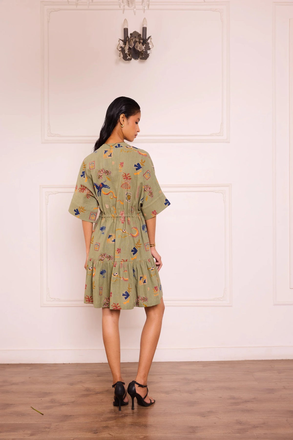 SUI | Seaside Bloom Handspun Handwoven Organic Cotton Dress