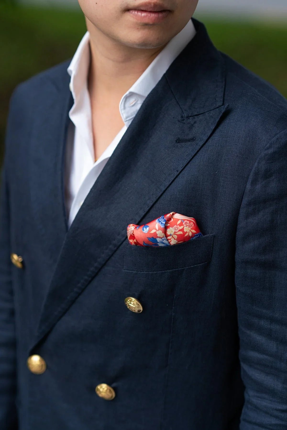SINGLAPA | Birds & Butterfly Pocket Square