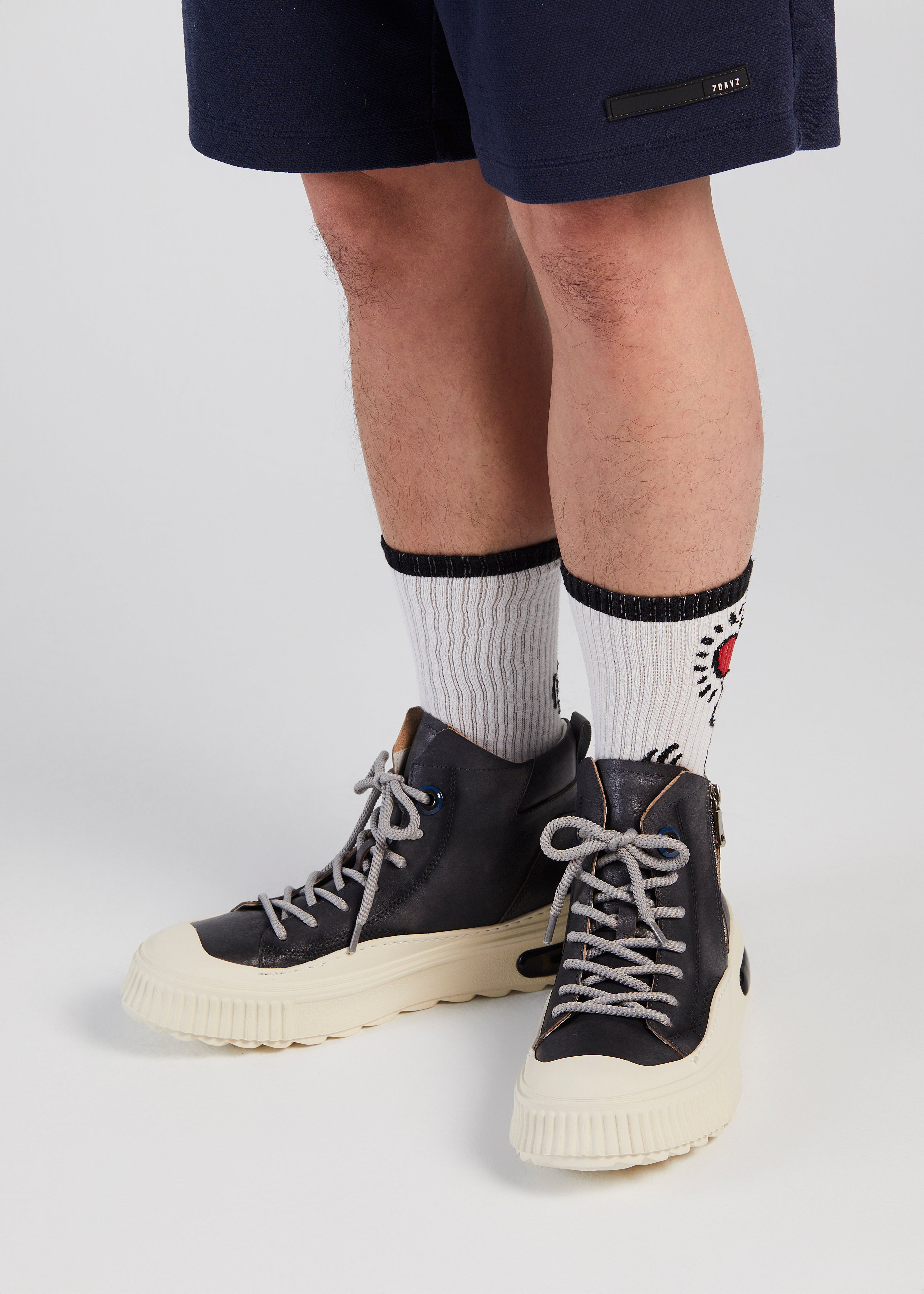 PROJECTWEAR | Farrell Mid Cut Leather Sneaker Grey