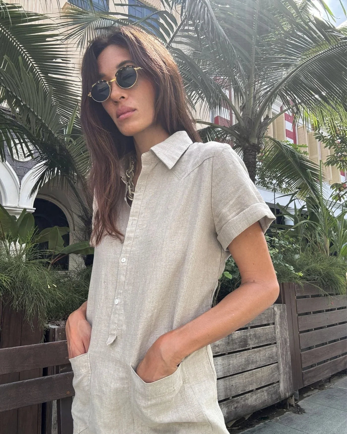 EDITION LIMITEE SINGAPORE | Shirt Dress Short | Natural