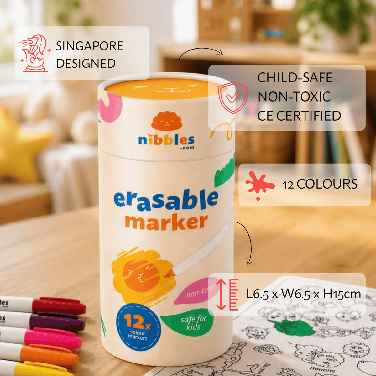 NOM | Nibbles by Nom Marker (For Silicone Colouring Mat)