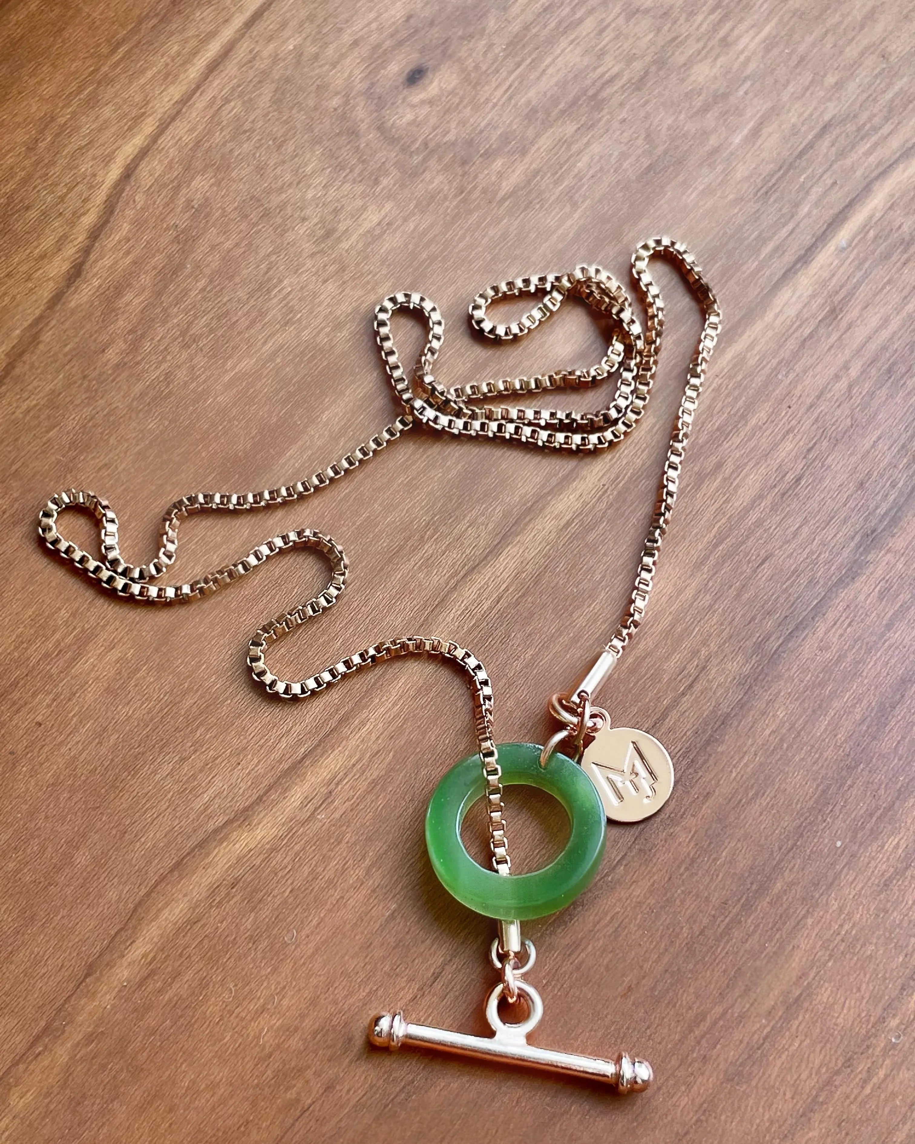 MARILYN TAN JEWELLERY | Nephrite Green Jade Toggle Pendant Necklace