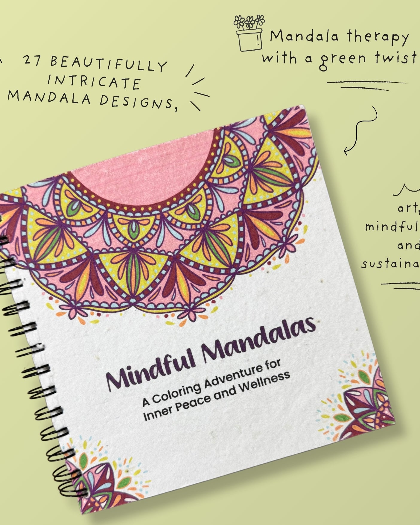 PURPLE AND PURE | Plantable Mandala Colouring Book