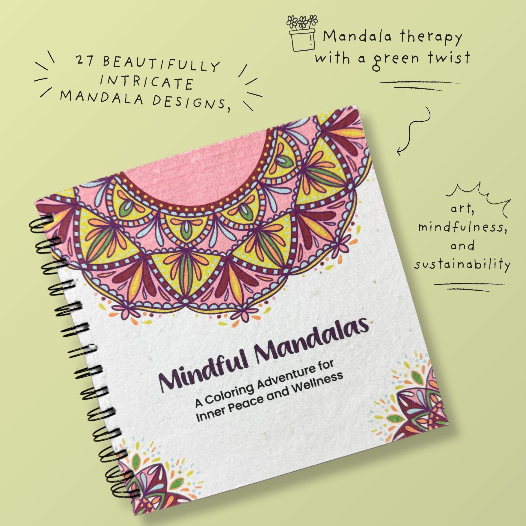 PURPLE AND PURE | Plantable Mandala Colouring Book