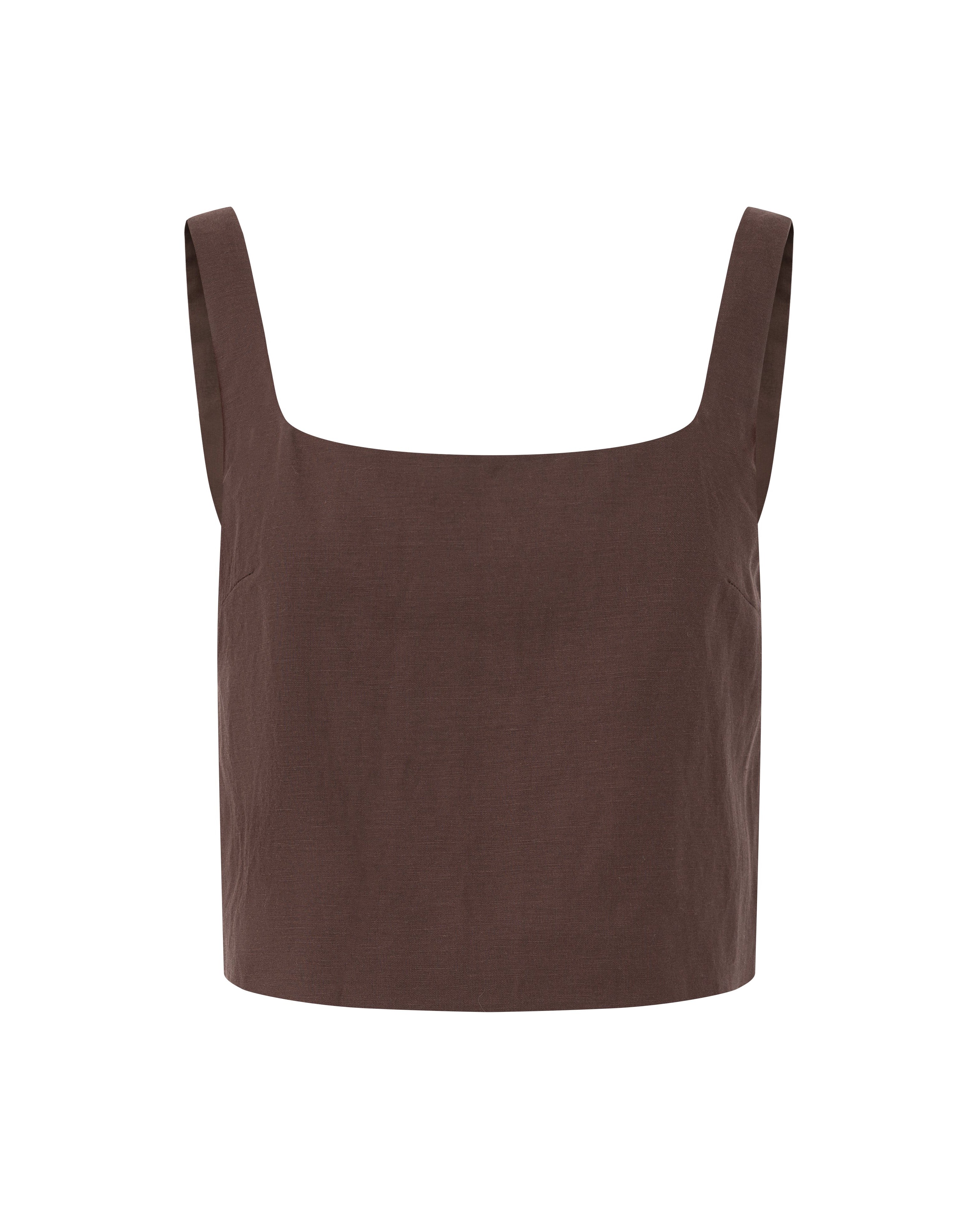 LAYERPLAN | Evara Linen Crop Top