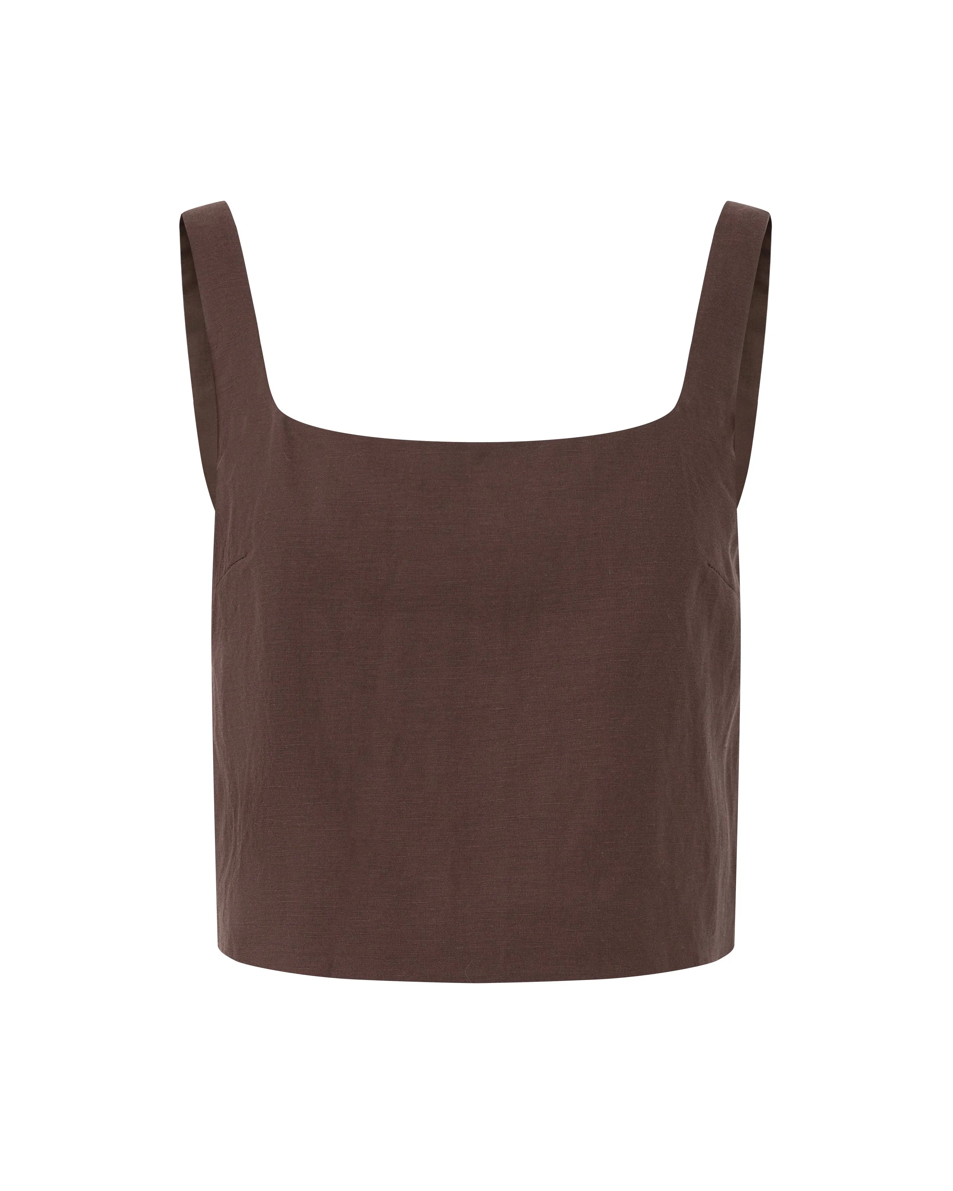 LAYERPLAN | Evara Linen Crop Top