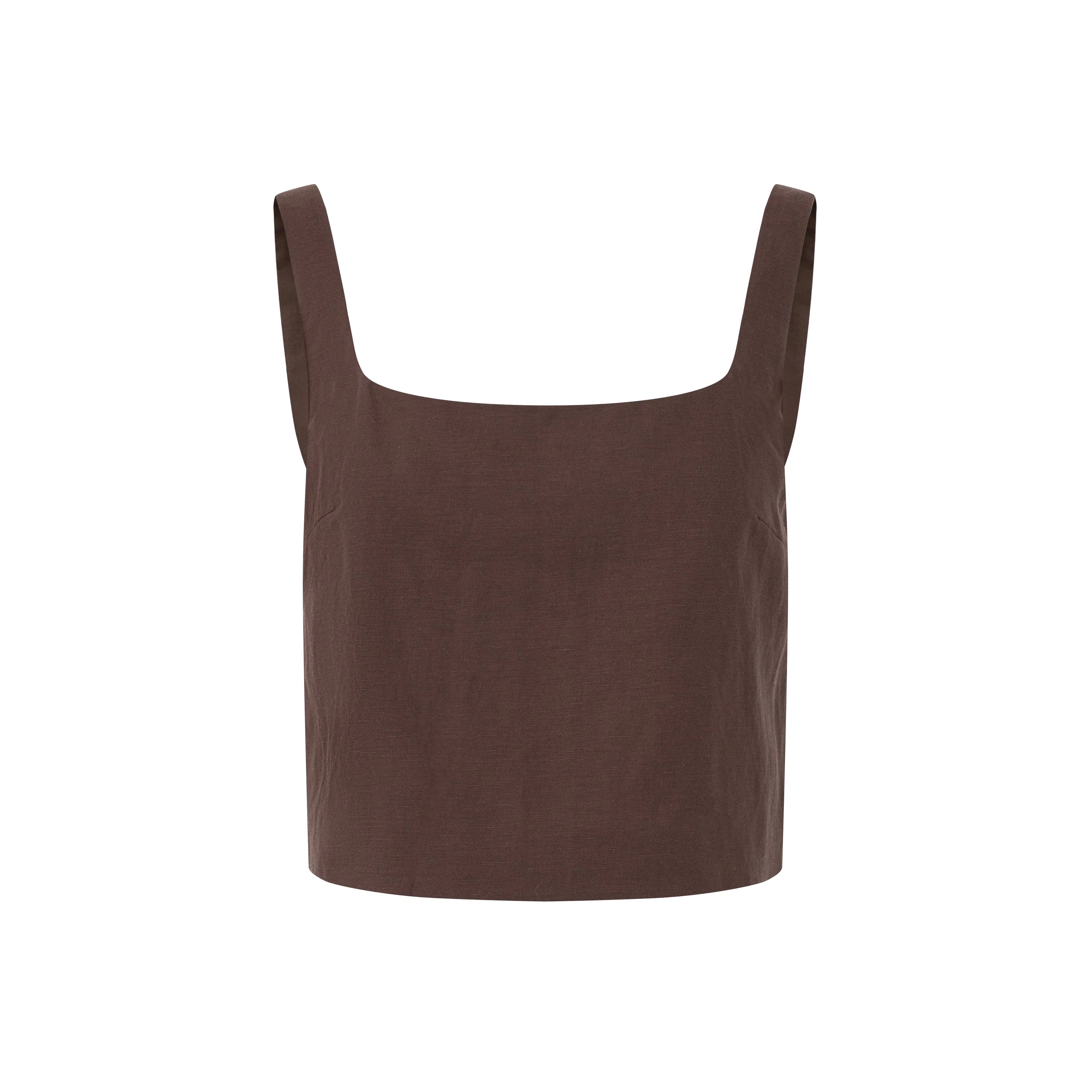 LAYERPLAN | Evara Linen Crop Top