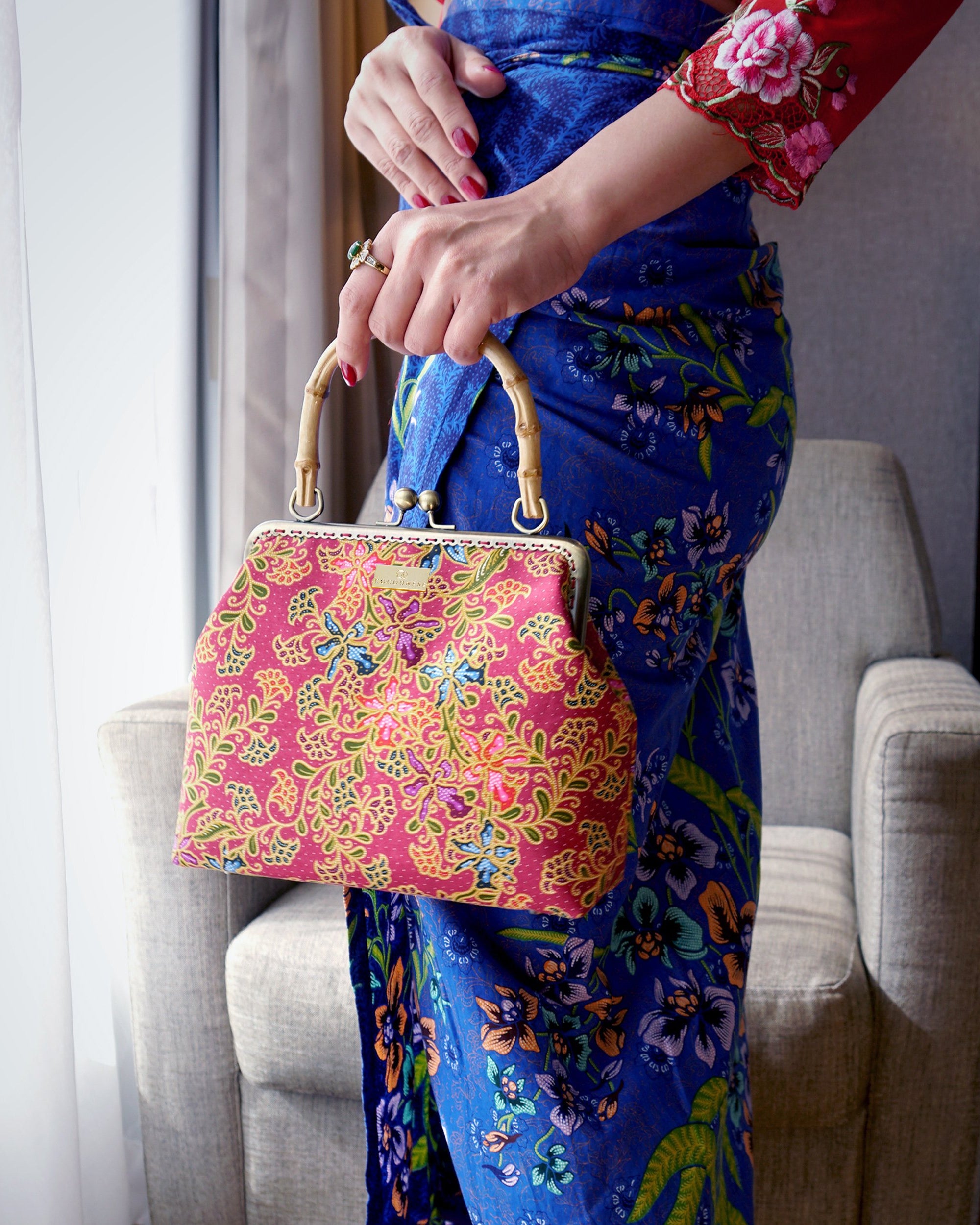 COCOONESE | Bamboo Top Handle Bag - Orchid (RD)