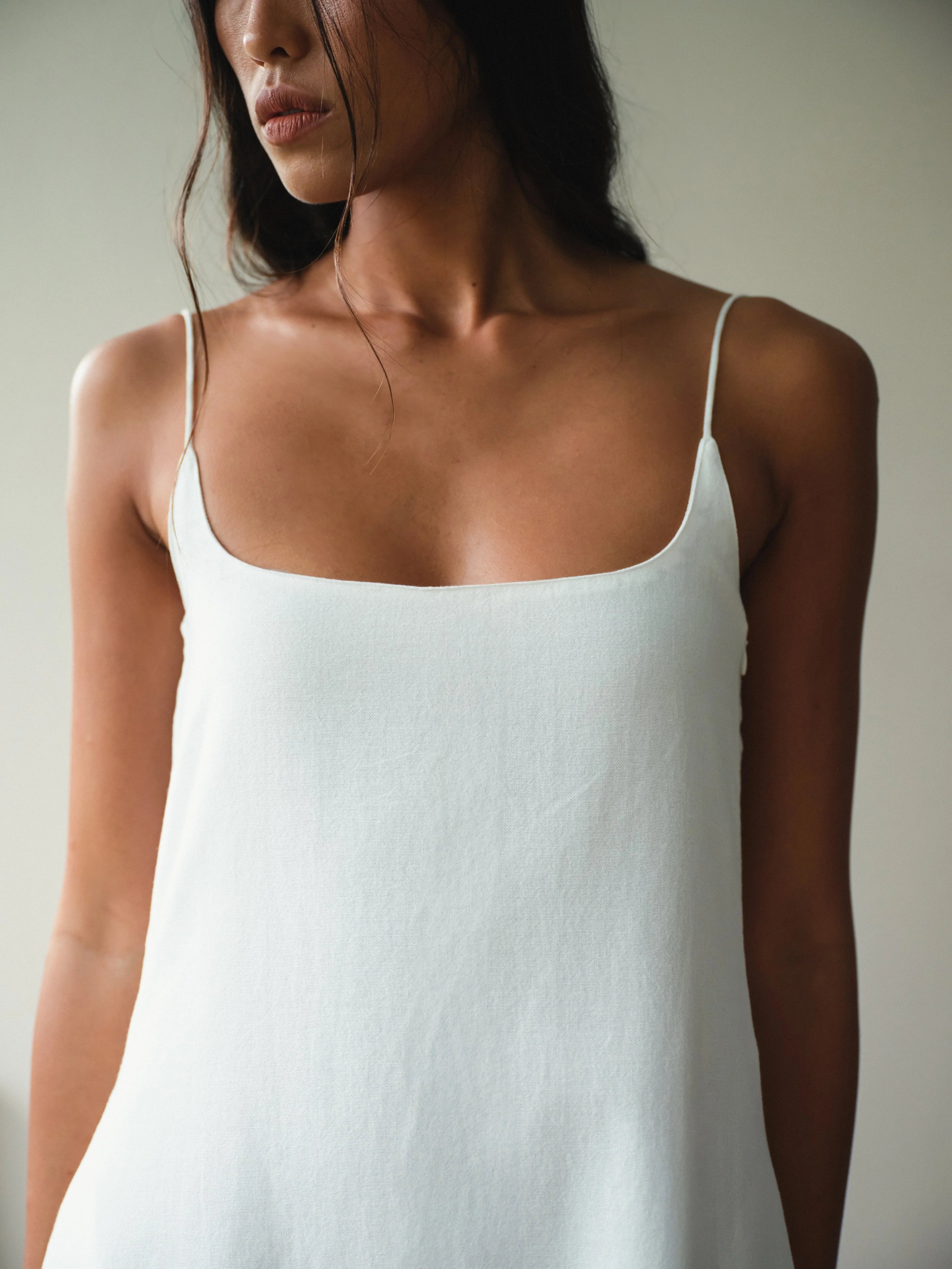 SAYA | MAE - Rounded Square Neck Maxi Dress