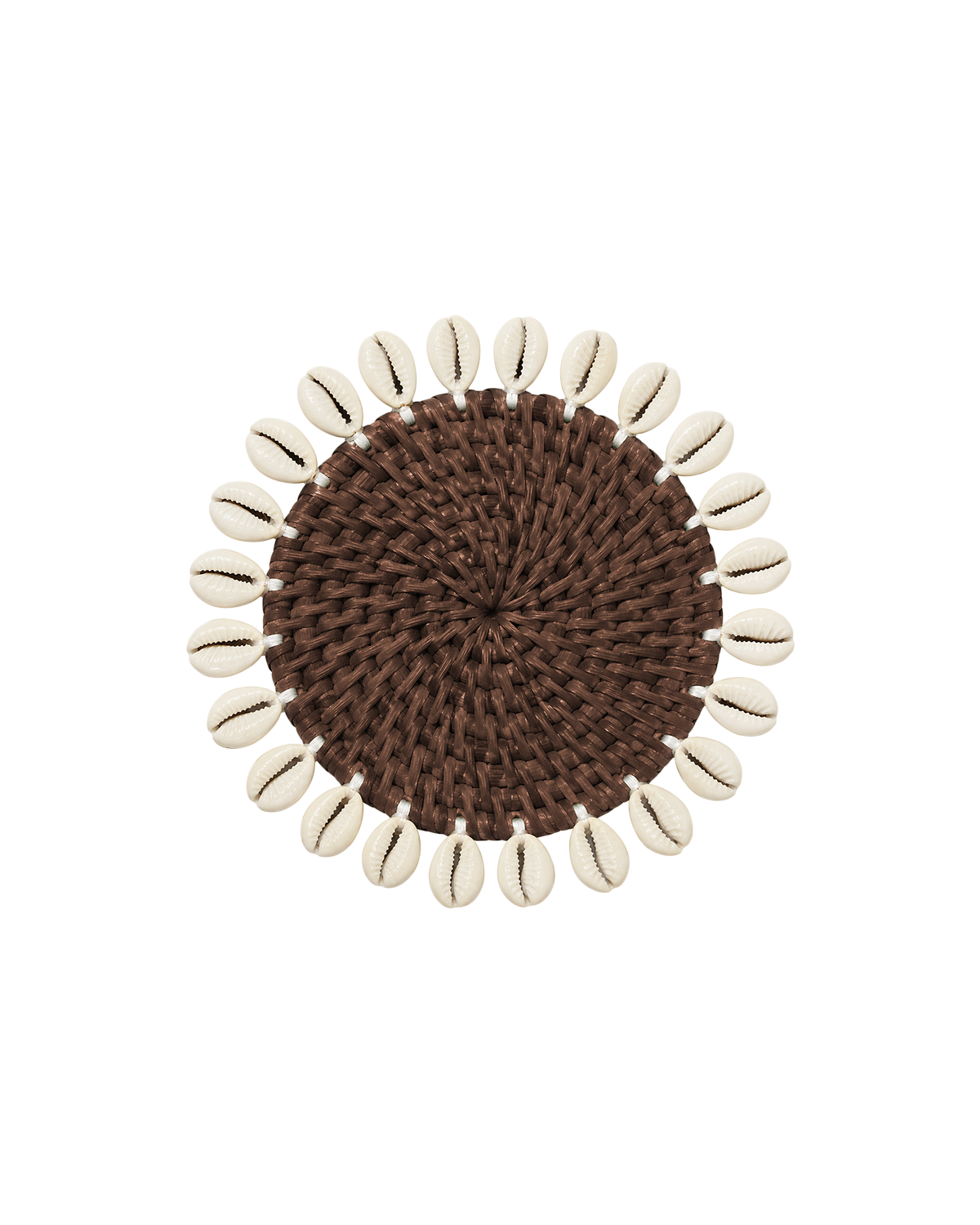 MEJA MAISON DE BALI | The Amour Brown Lentil Cowrie Coaster