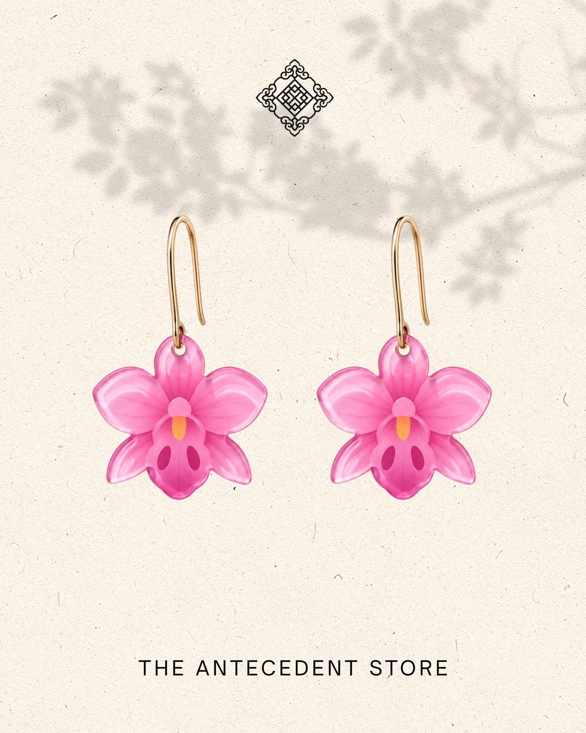 THE ANTECEDENT STORE | Pink Orchid Earrings | Stories Of Singapore