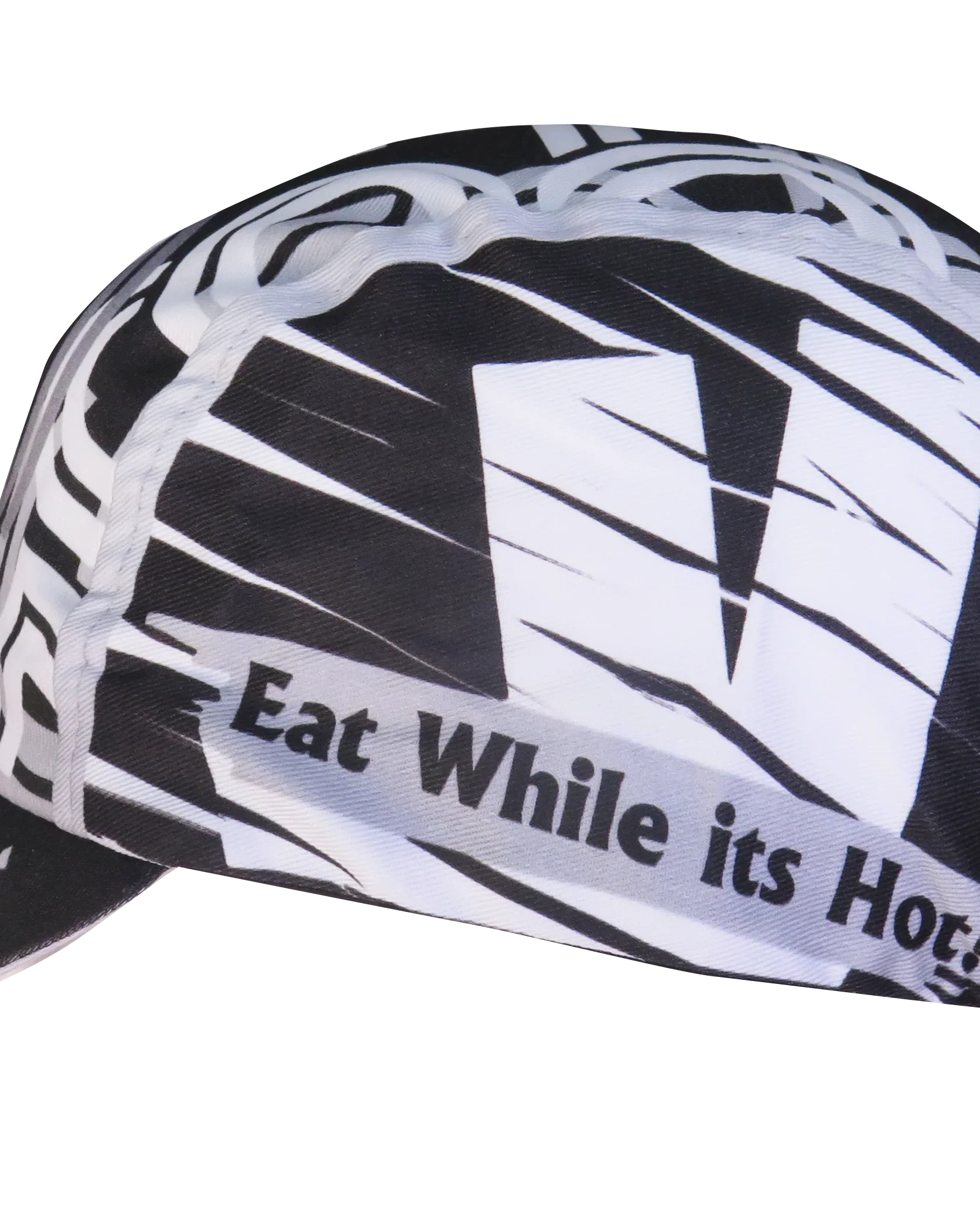 A DESIGN BY TAKACHYA | Cycling Cap - I Am Fast Food Rider (Greyscale)