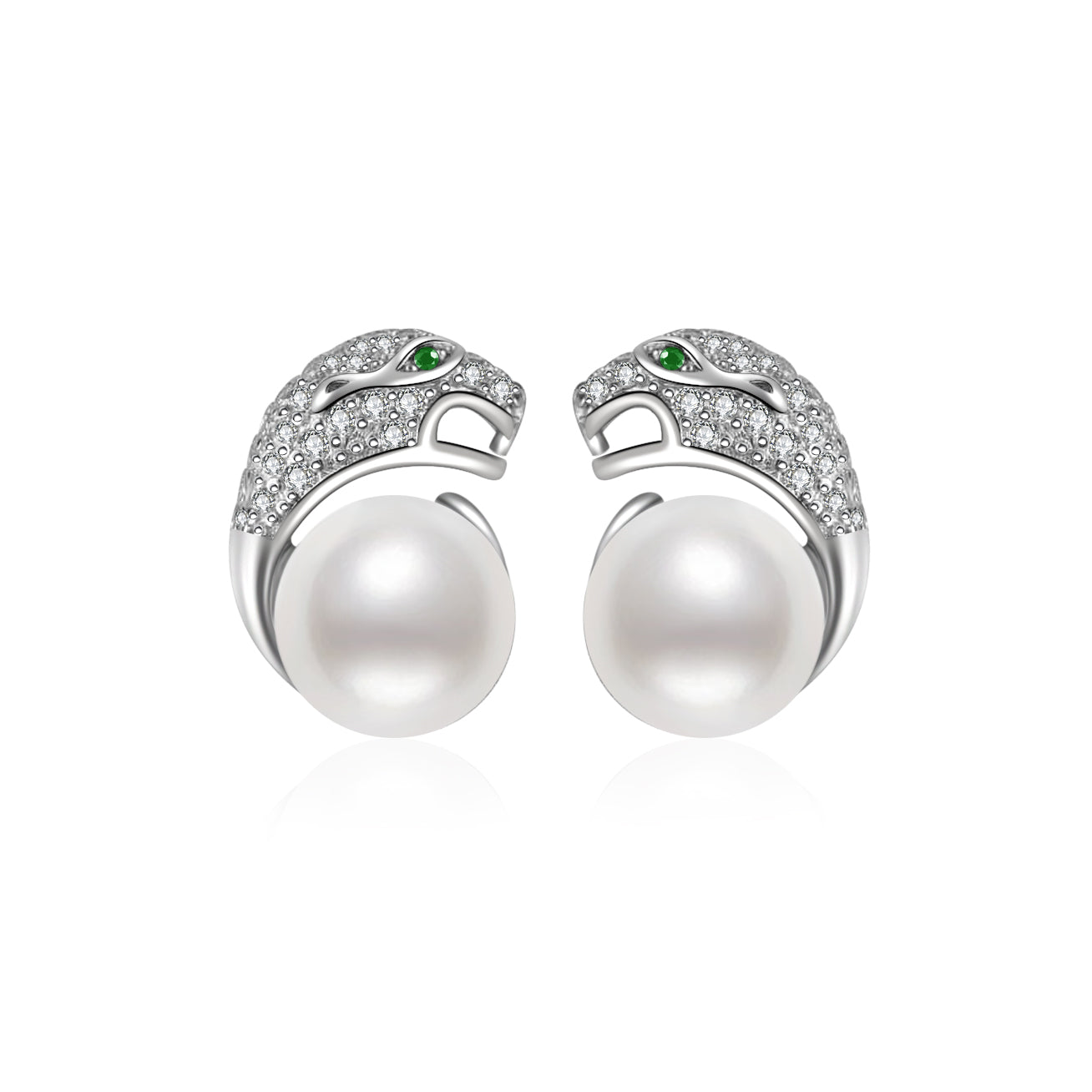 PEARLY LUSTRE | Leopard Freshwater Pearl Earrings WE00084 | SAFARI