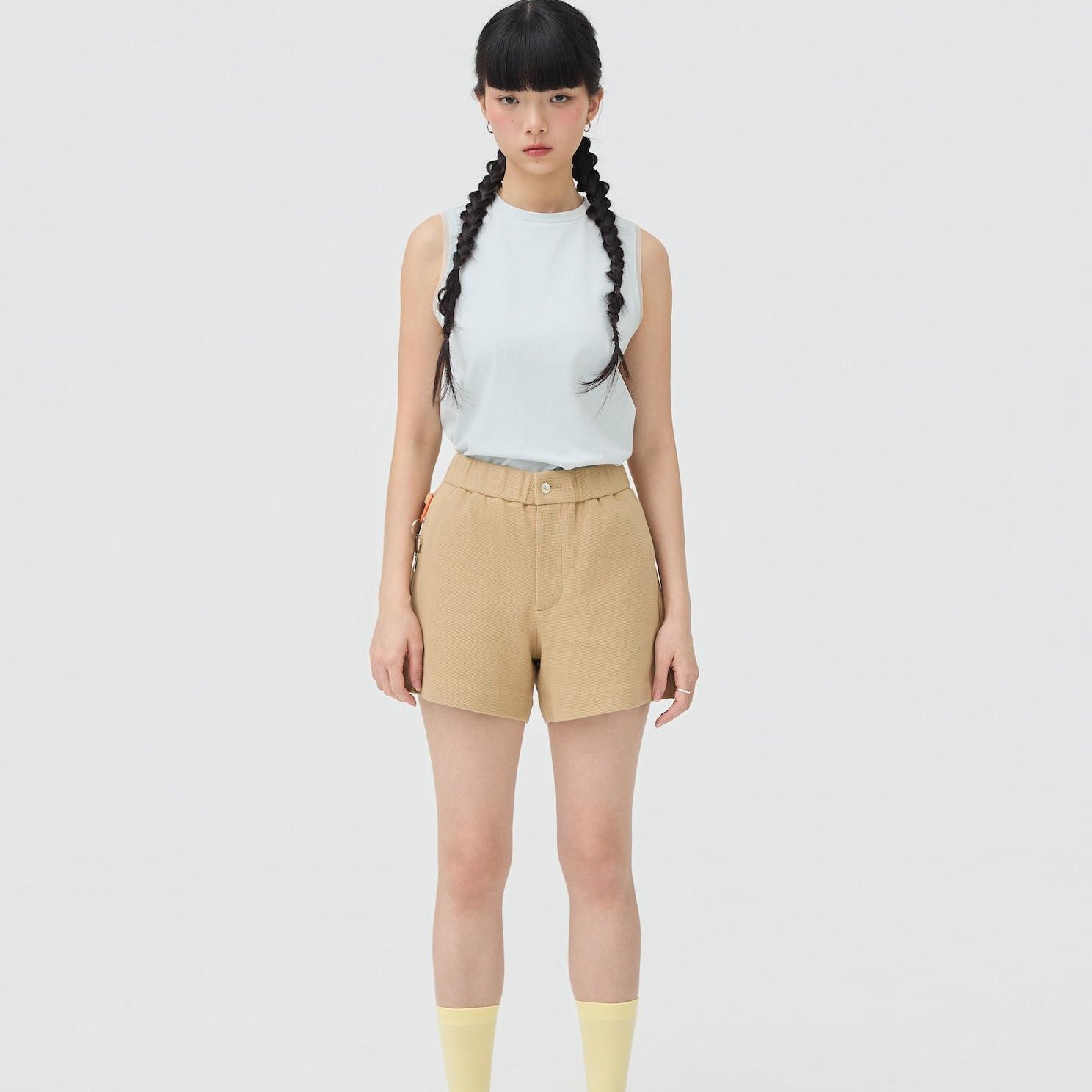3EIGHTH | Yuru Knit Shorts Khaki