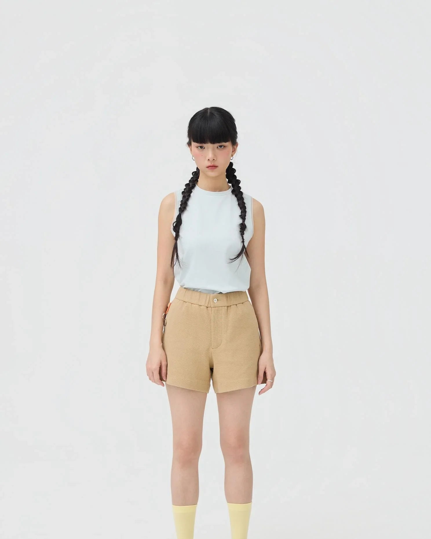 3EIGHTH | Yuru Knit Shorts Khaki