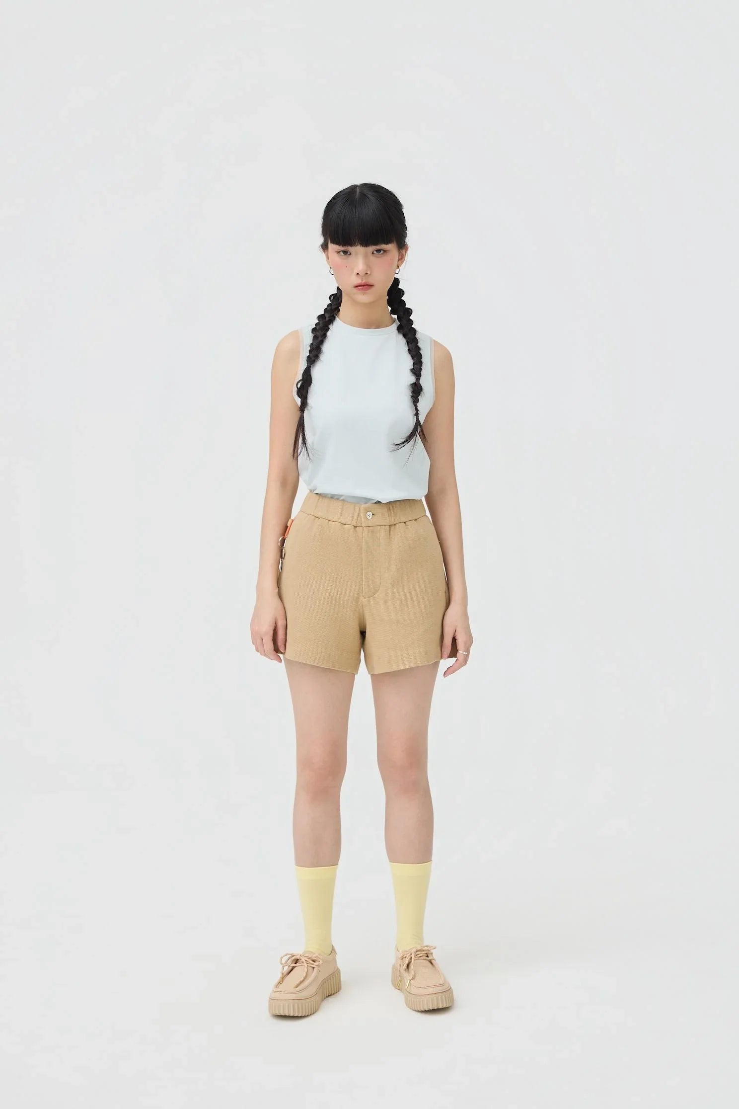 3EIGHTH | Yuru Knit Shorts Khaki