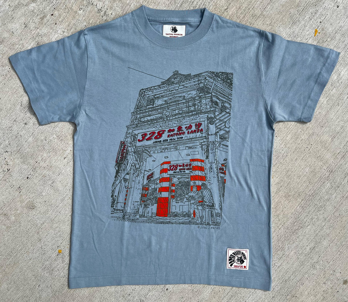 TATSU MAKER WORKS | 328 Katong Laksa T-Shirt (Acid Blue)