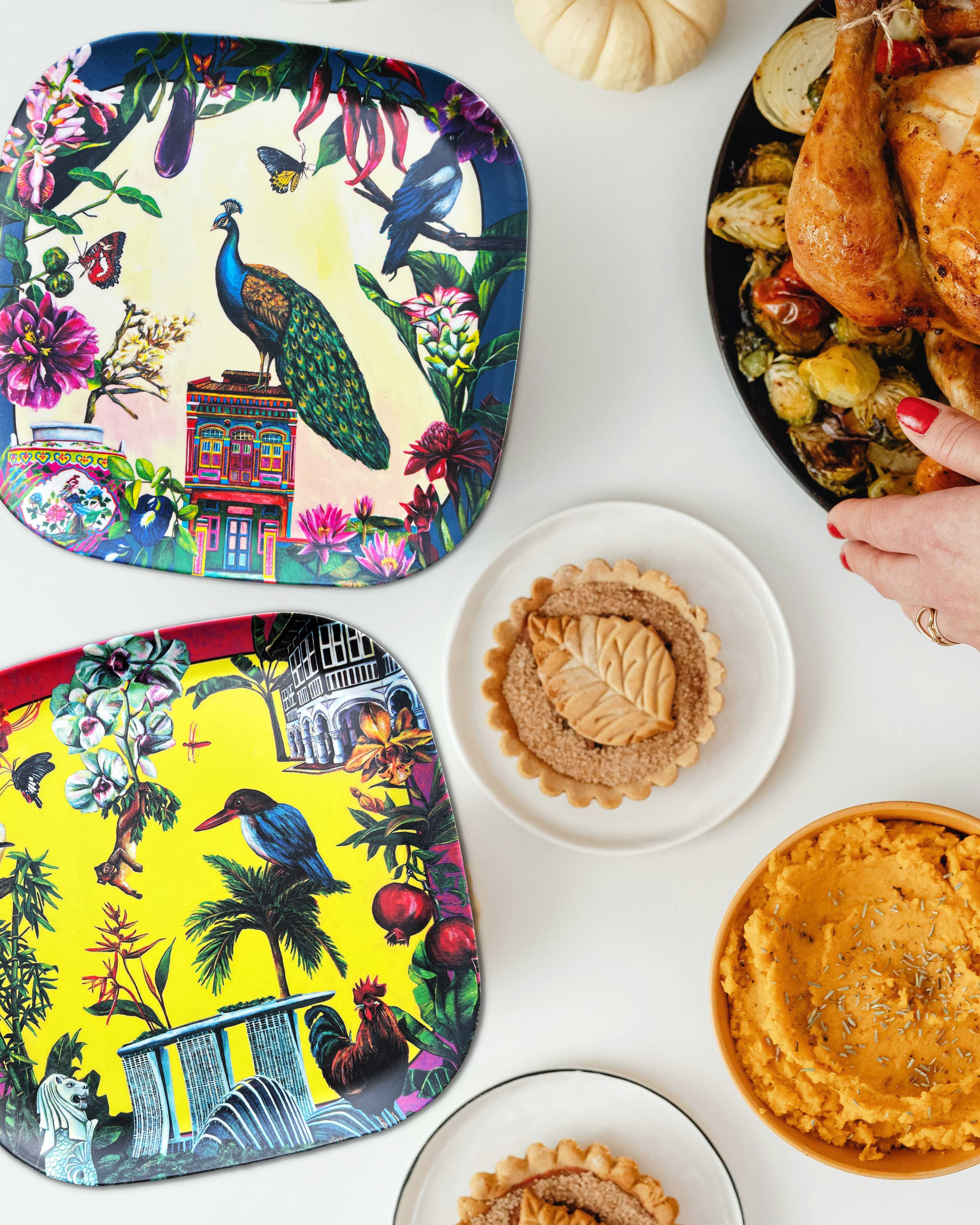 KELLY SER ATELIER | City in Nature Bamboo Plates Set: Treasures Edition