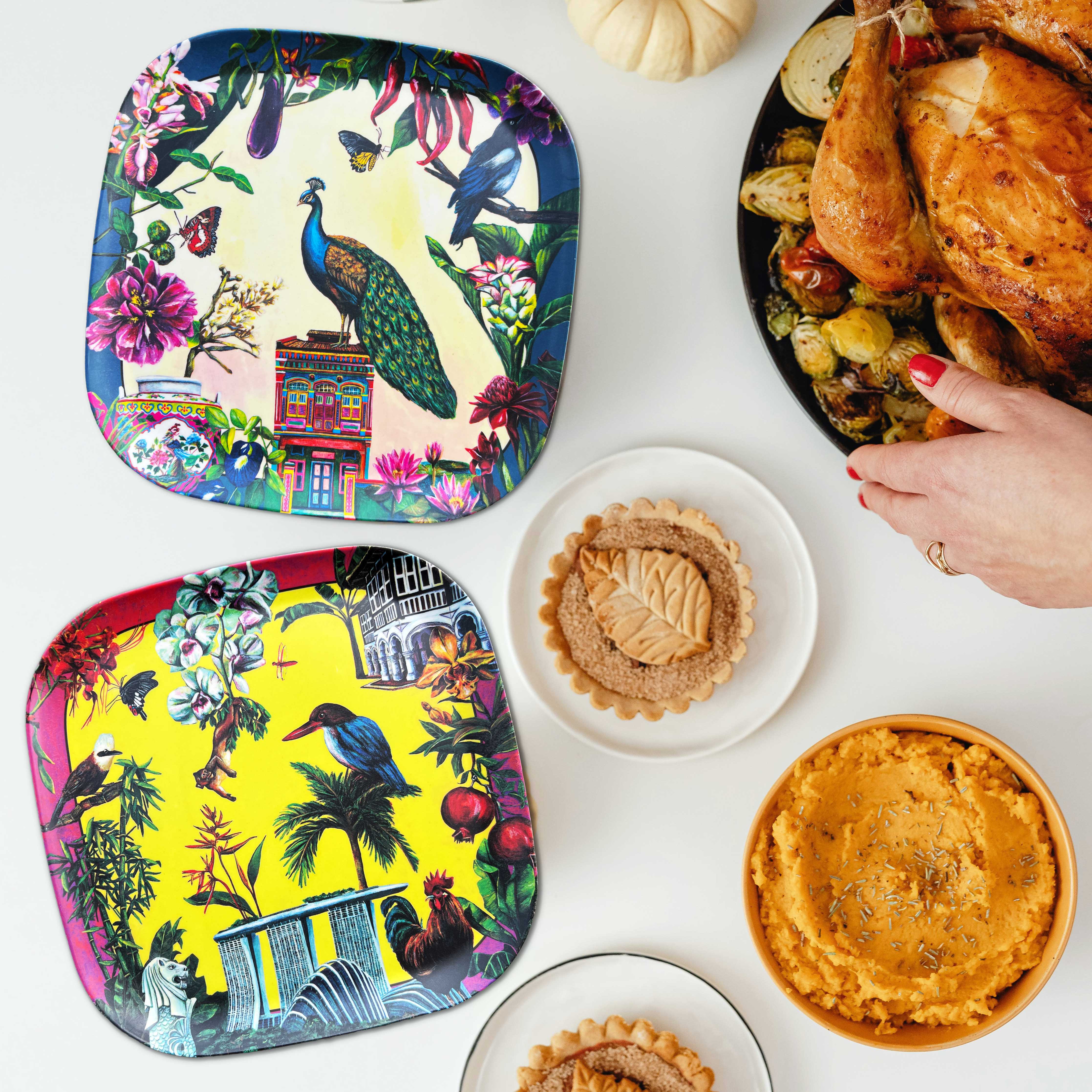 KELLY SER ATELIER | City in Nature Bamboo Plates Set: Treasures Edition