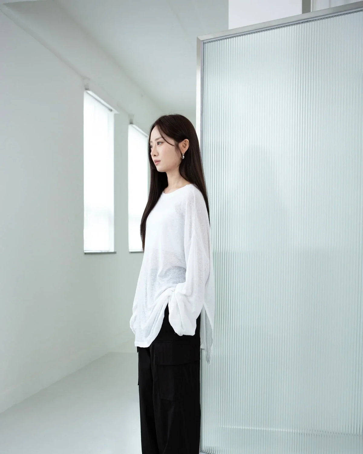 SAERO COLLECTIVE | Myeon Long Sleeve Top | White