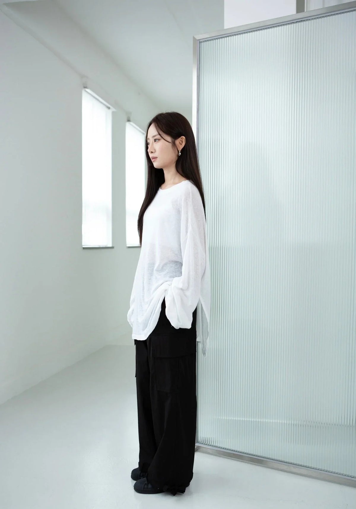 SAERO COLLECTIVE | Myeon Long Sleeve Top | White