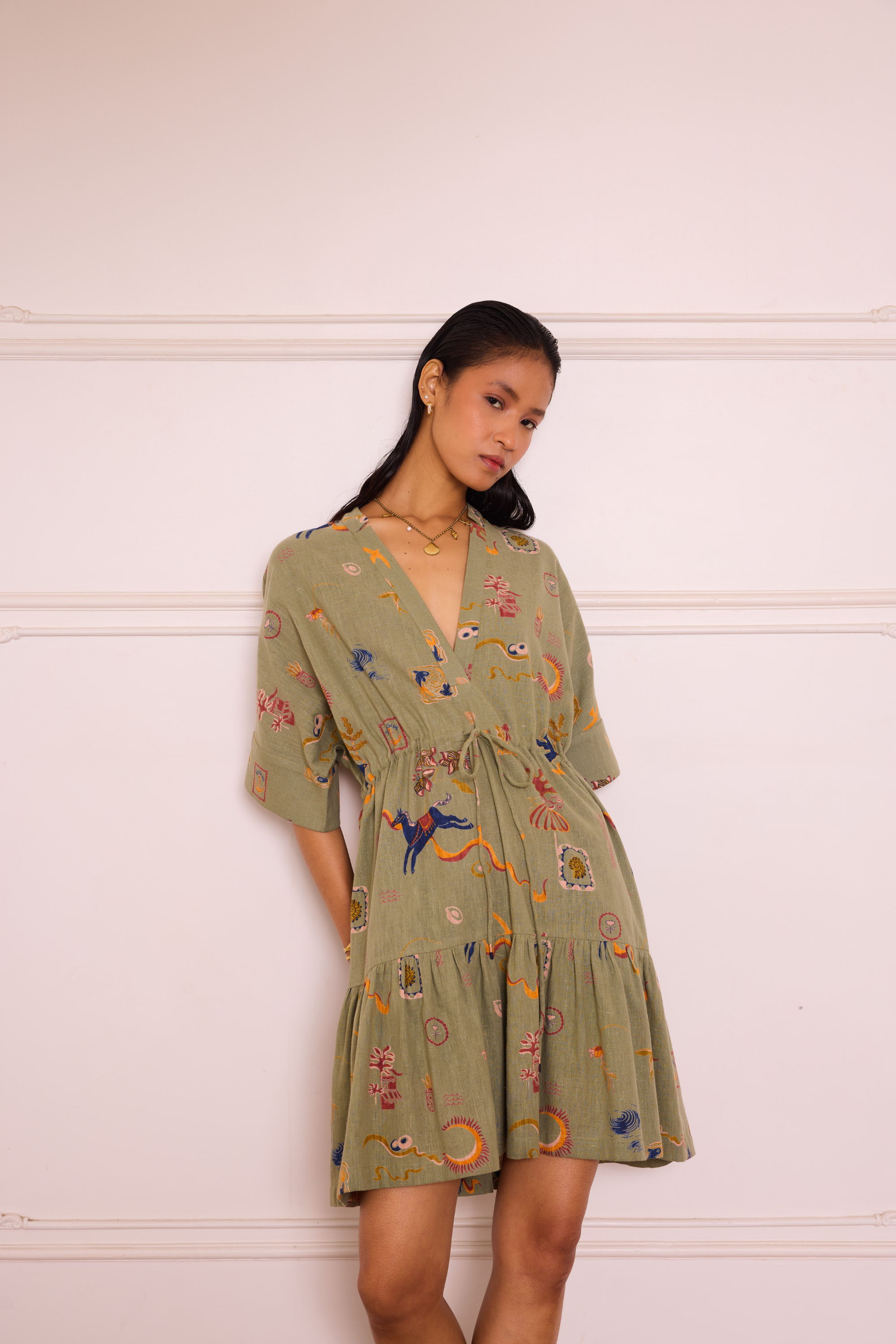 SUI | Seaside Bloom Handspun Handwoven Organic Cotton Dress
