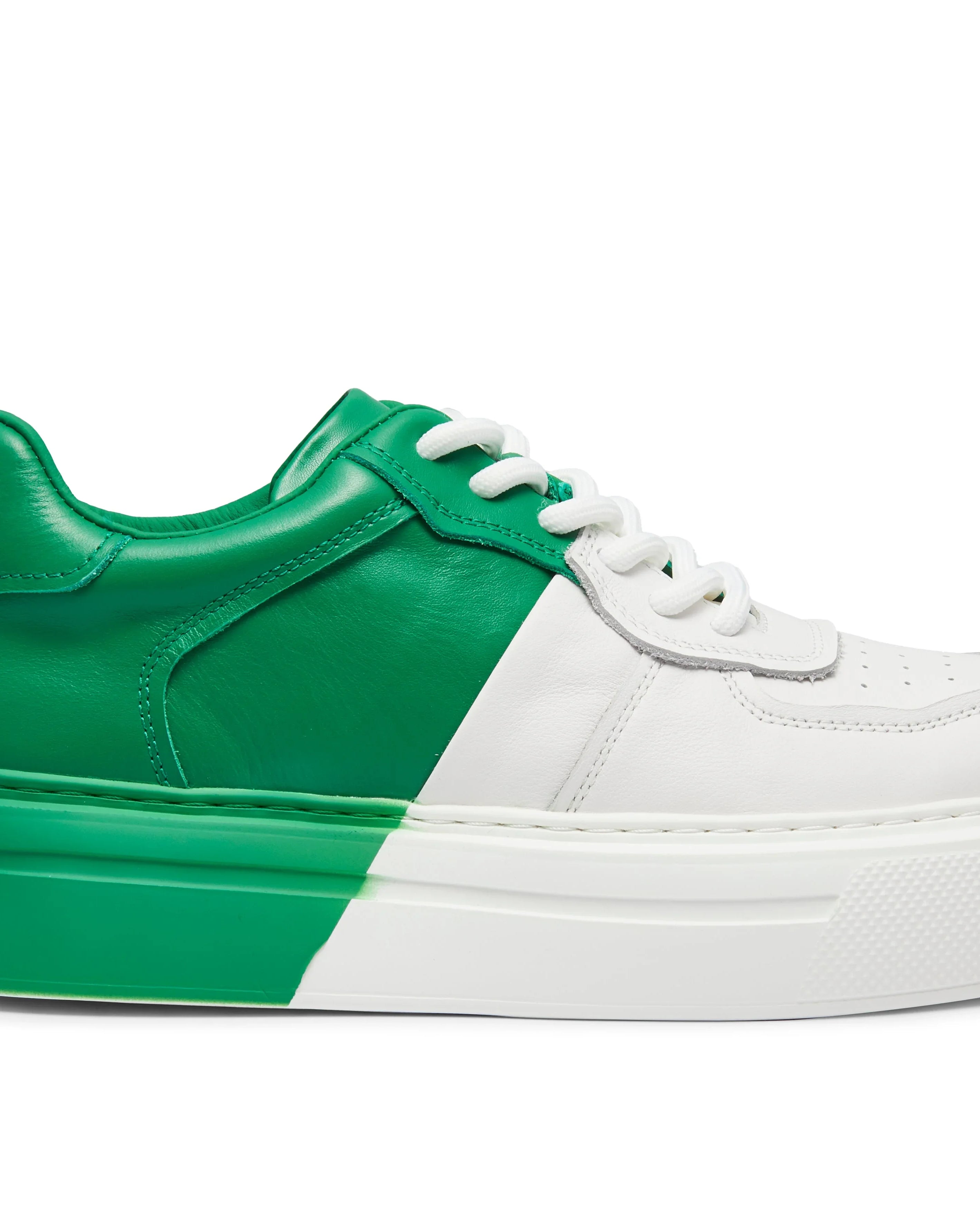 PROJECTWEAR | Fergie Dual Colour Leather Sneaker Green