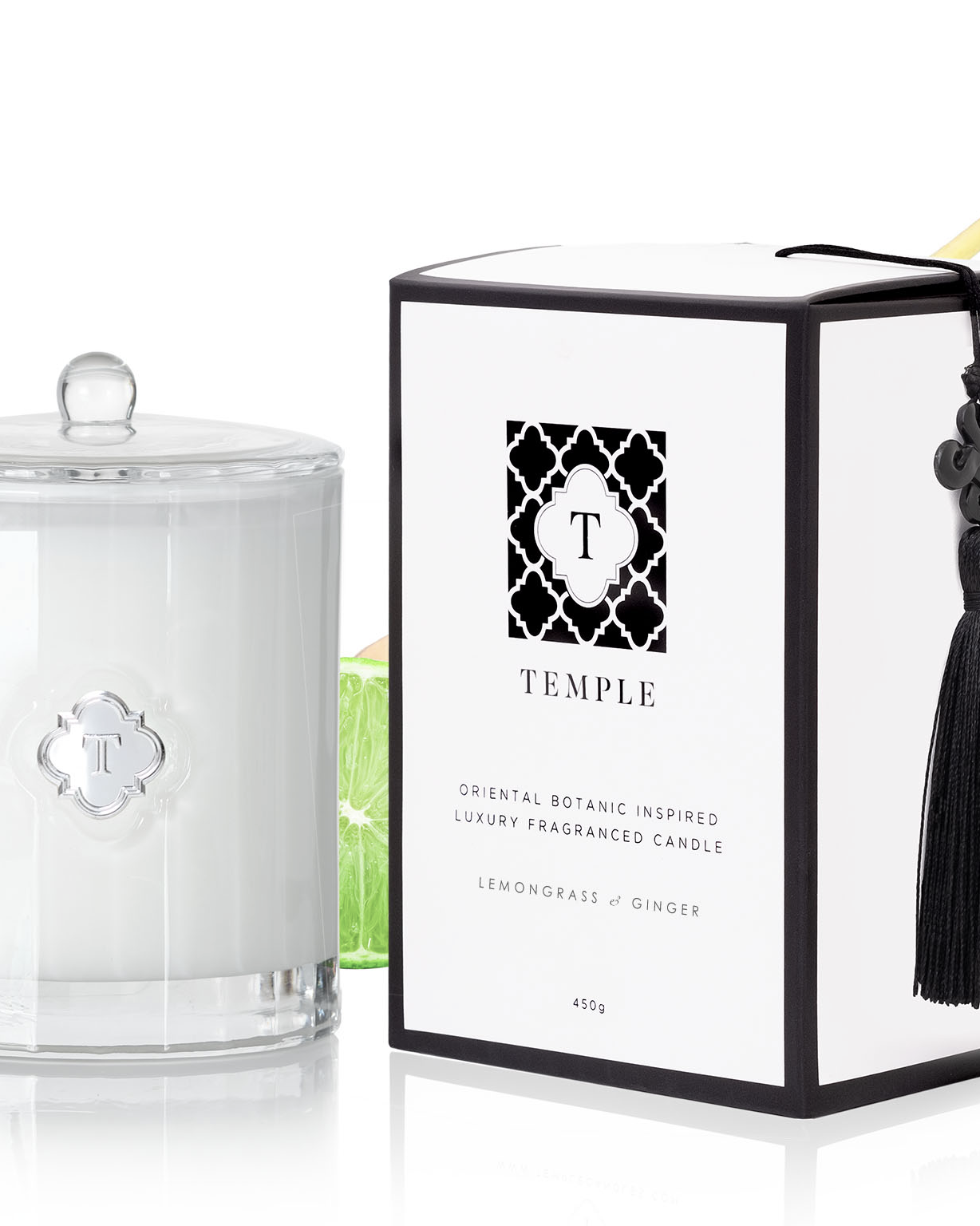 TEMPLE CANDLES | Luxury Fragranced Candle - Lemongrass & Ginger