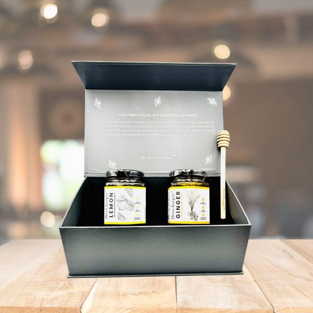 HIVES KEEPER | Infused Raw Honey Festival Gift Set – Lemon & Ginger Edition