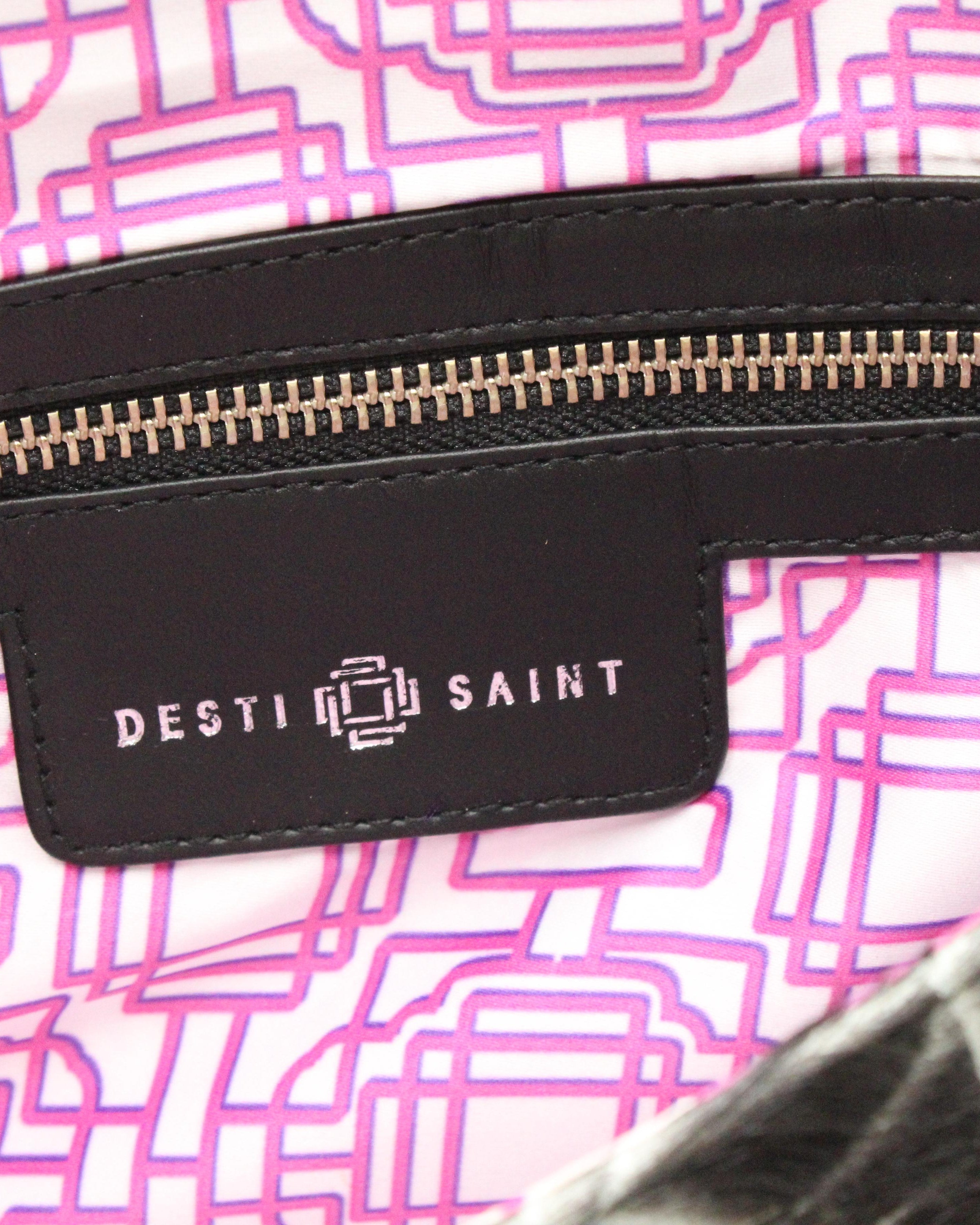 DESTI SAINT | Hand Etched Leather Envelope With Obsidian Ingot