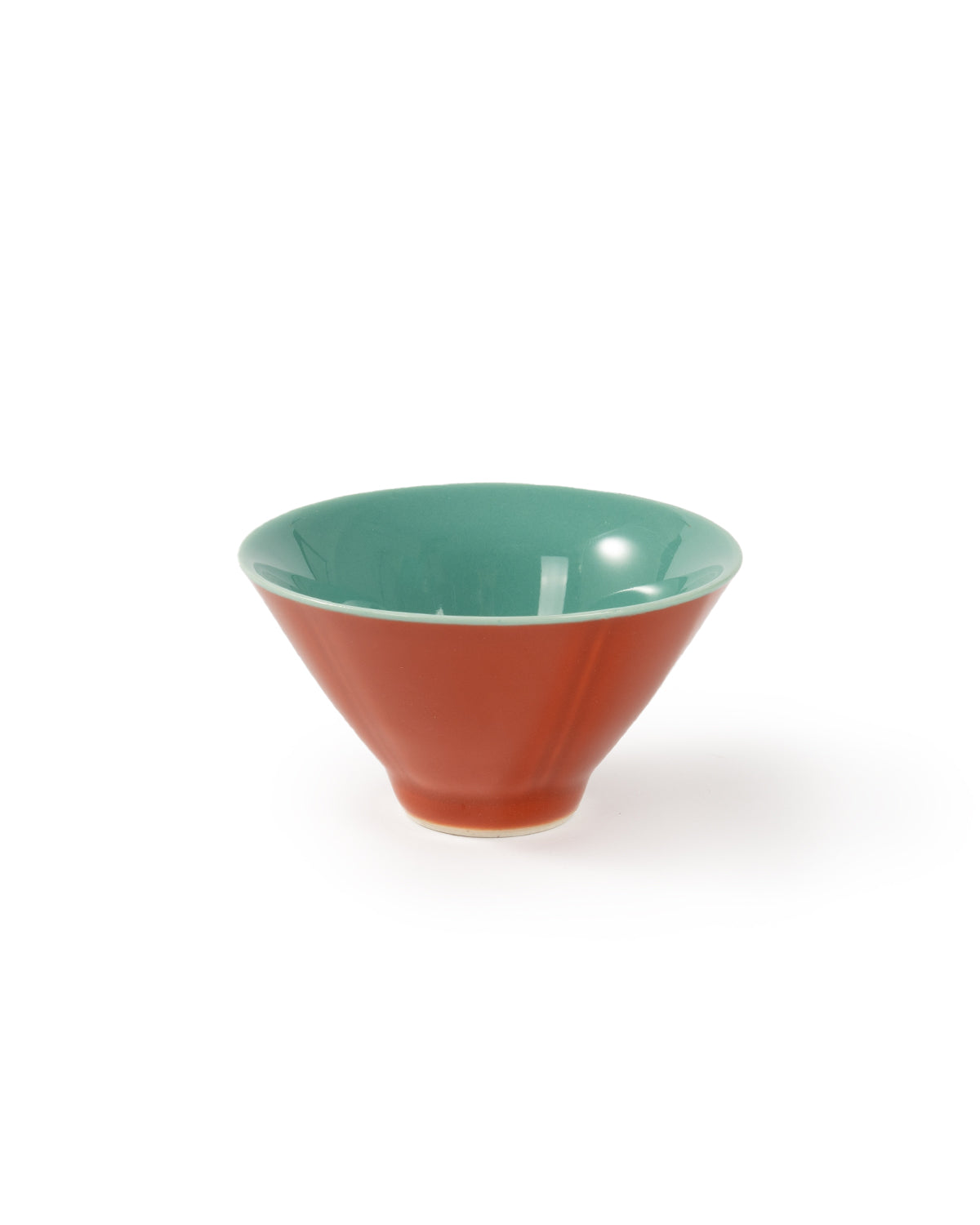 CRAFILAB | Brick Red & Turquoise Bamboo Hat Tea Cup