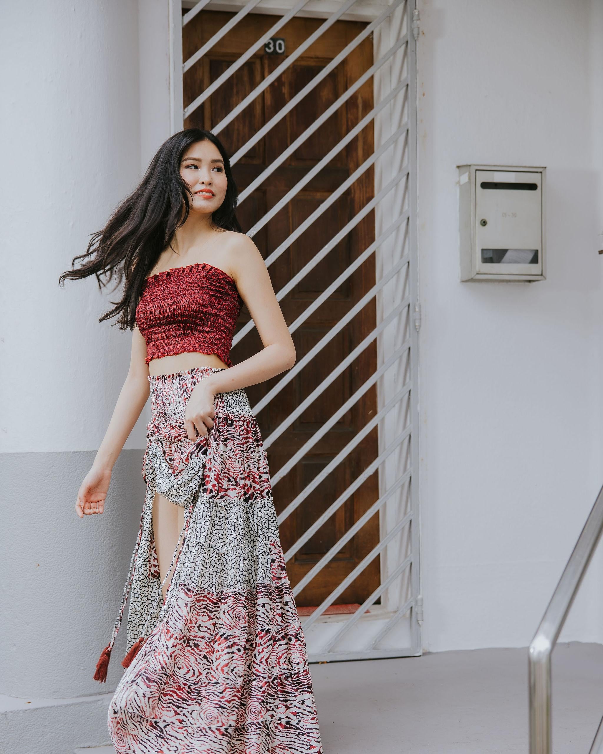 RAJA RANI | Modal Silk Tube Top & Skirt Set