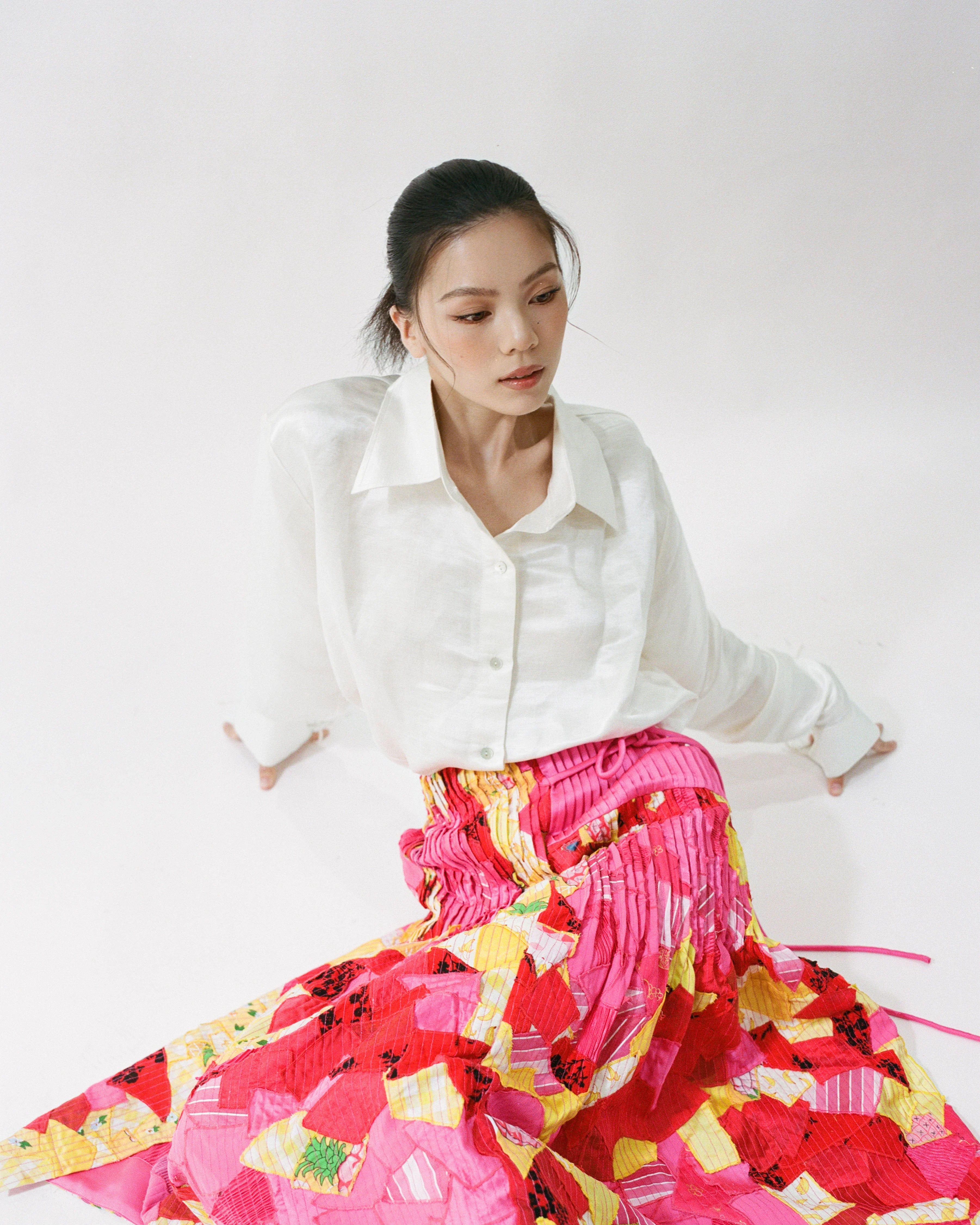 KHAAR | March Flower Midi Skirt