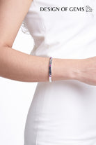 CREATIVE JEWELLERY STUDIO | Burmese Pinkish Ruby, Rhodium Plated Silver Cuff by Design of Gems