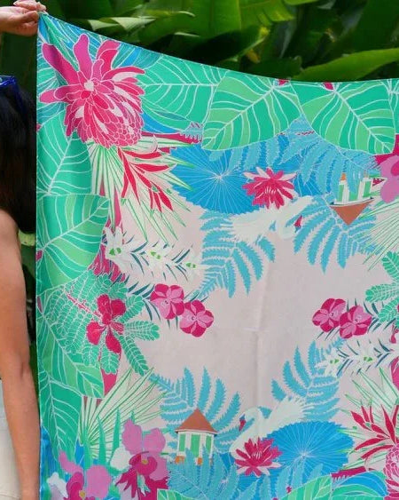 BINARY STYLE | Botanic Splendours Premium Silk Scarf