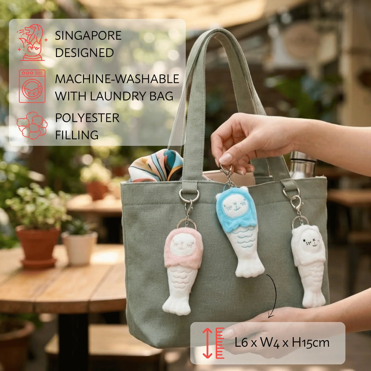NOM | Merlion Chou Chou Mini Keychain