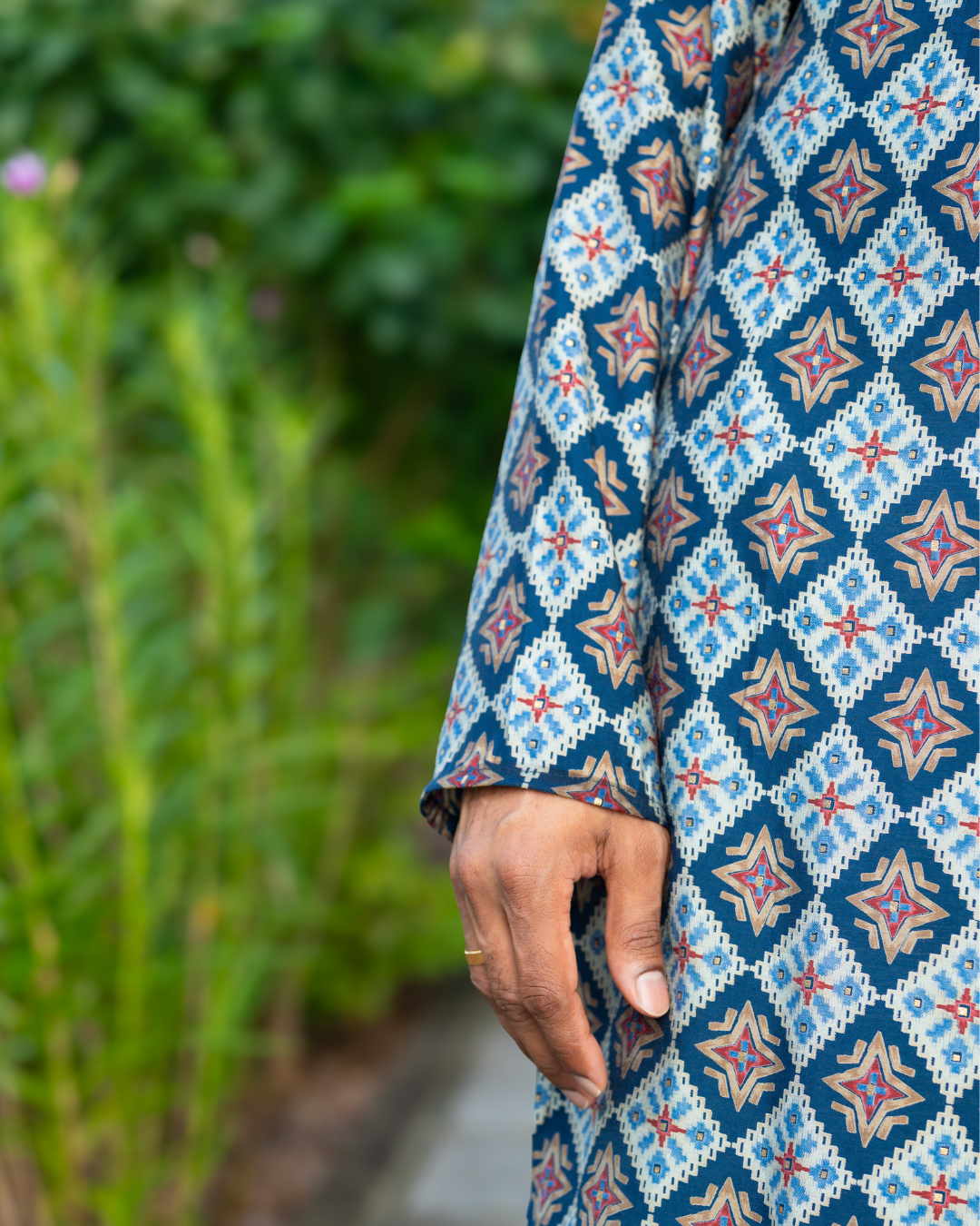 NIMBU | Tara Blue Men's Kurta Pajama Set in Muslin Cotton